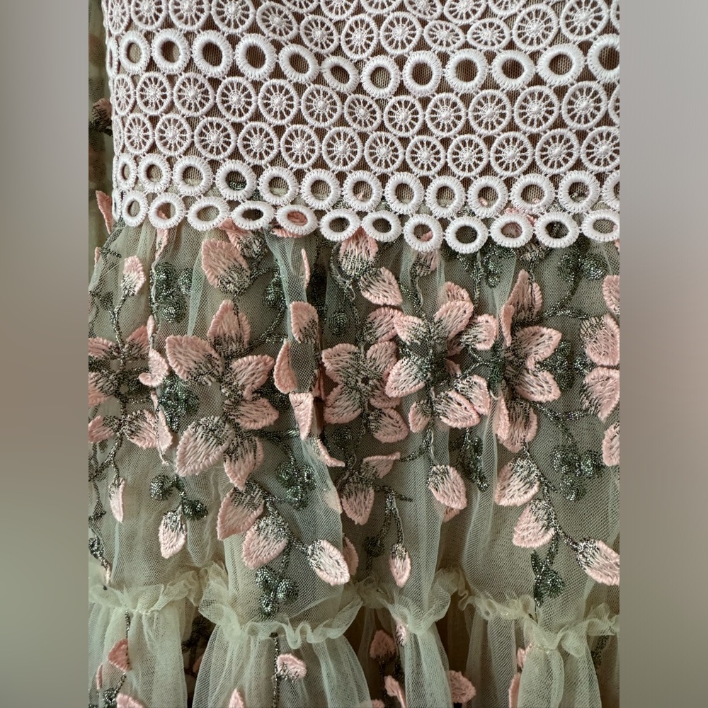 Bronx and Banco Megan Embroidered Mini Dress Floral Pink - Picture 3 of 5